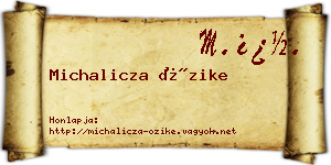 Michalicza Őzike névjegykártya